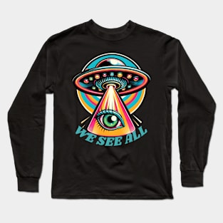 we see all pyramid eye Long Sleeve T-Shirt